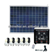 40W sistema de energía solar protable pequeño de la eficacia alta, mini sistema solar casero, precio del sistema solar para el uso casero